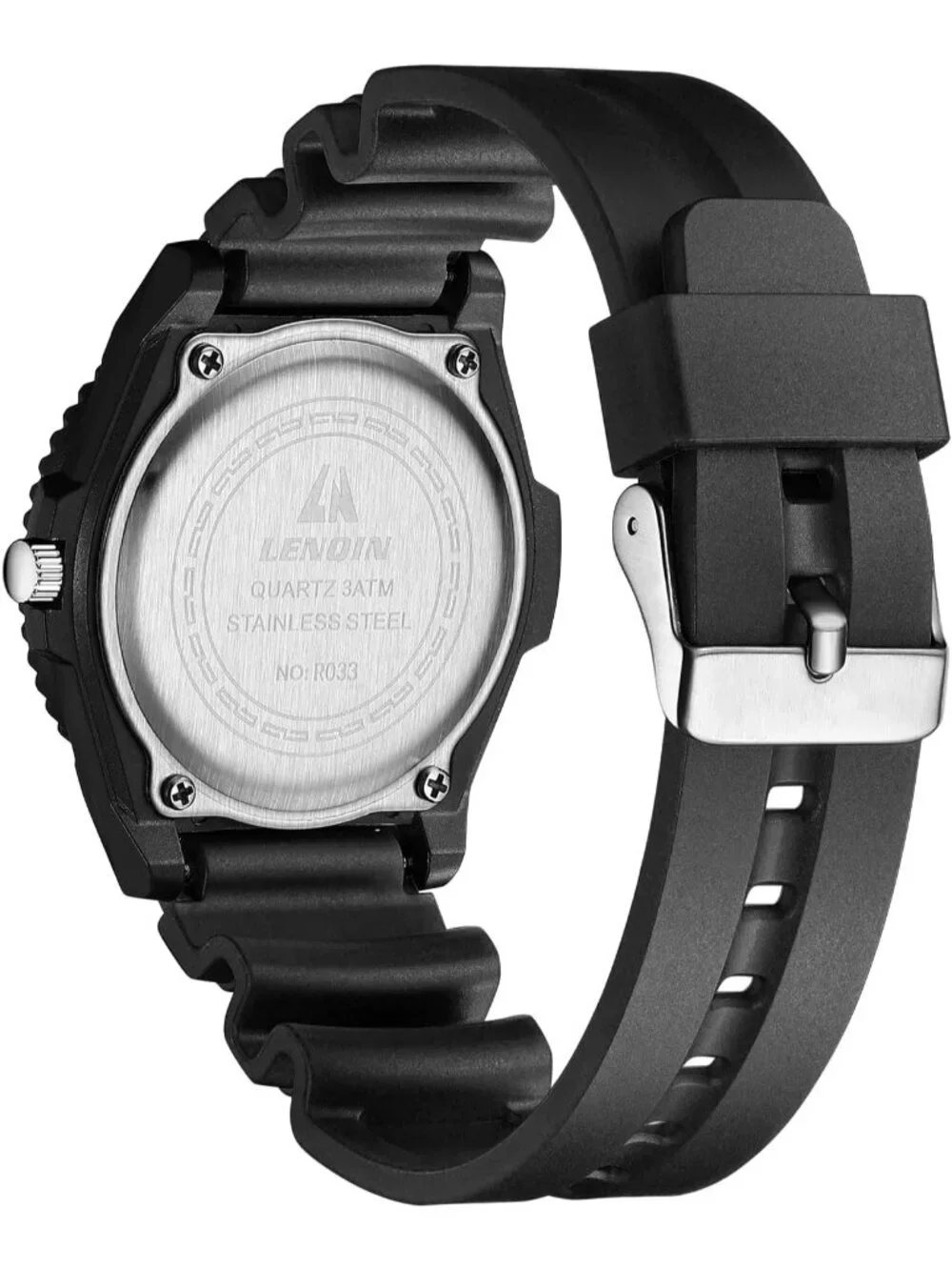 Men's Black Analog Quartz Leather Waterproof Luminous Luxury Casual Wrist Watch